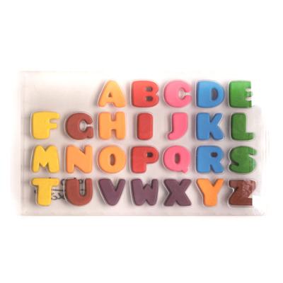 China Custom Wholesale Non-Toxic 26 Letters Pencils Art Drawing Crayons Digital Shaped 3D Pencils For Kids for sale