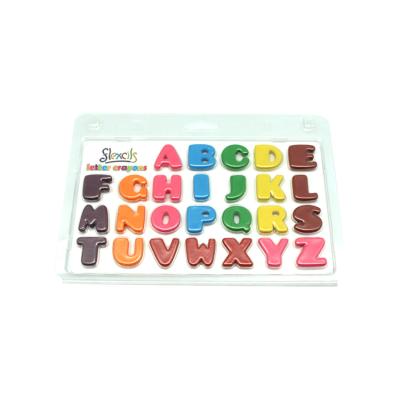 China 26 Letters 8 Colors Radom Combination Shape Plastic Pencil Box Flexcils 3D Letters Kids Colored Pencils for sale