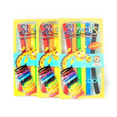 China Wholesale Selling 6 Colors Soft Unbreakable Triangle 14Cm Colored Pencils 15.8*8.8*1.5 for sale