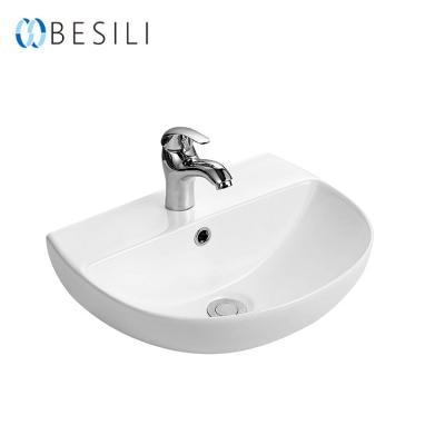 China Easy Clean Sanitary Ware Wall Mounted Ceramic Wall-hung Wash Basin Bathroom Basin 5210 for sale