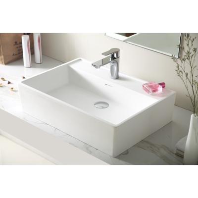 China Hot Sales Clean Easy Above Counter Wash Basin / Modern Artificial Stone Sink Wash Basin For Bathroom for sale