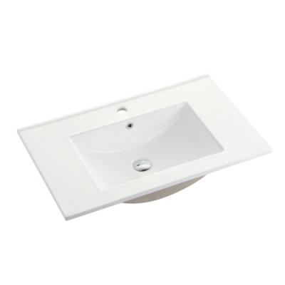 China China Wholesale Easy Clean Commercial CE Ceramic Bathroom Hand Basin Sink, Cabinet Basin L75 for sale