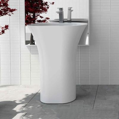 China Modern Hand Wash Basin Set Pedestal Sink Free Standing Bathroom Sink for sale