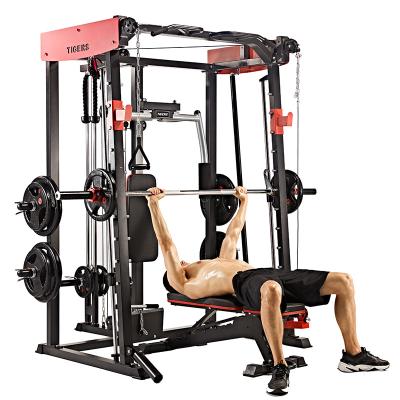 China Indoor Home Smith Machine Multifunctional Bench Press and Stand Gym Cable Crossover Squat Equipment for sale