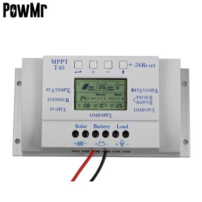 China PowMr MPPT PWM 10A 20A 30A 40A 60A 80A Solar Charger Controller 12V/24V 0-Layer Charge Controller Pricnciple With One Interface Instructions for sale