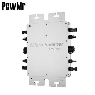 China Waterproof PowMr Panel MPPT Inverter 1200W GTB1200 Solar Grid Tie Micro Grid Tie Inverter 365mm*300mm*40mm IP65 IP65 for sale