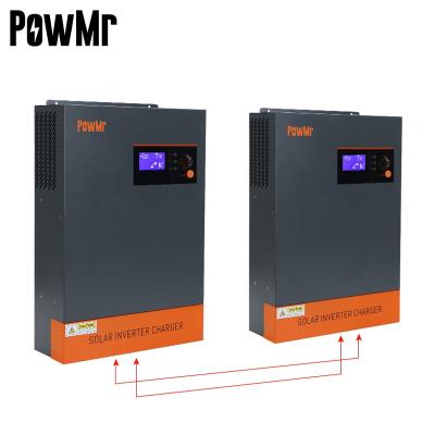 China Can achieve three-phase output in stock! PowMr 11KW 48V Batteryless Inverter 220V 80A MPPT 500V PV Input With/No Function 11000W Parallel Hybrid Solar Inverter for sale