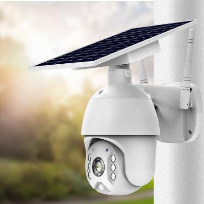 China Solar PAN-TILT CCTV camera wifi/4G camera outdoor use built-in microphone and speaker support two-way audio for sale