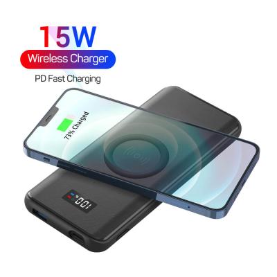 China Fast Charging 10W 15W Qi Wireless Portable Charger Power Banks 10000mAh Palladium Charging Mold Support Private Fast Power Bank 20W Cell Phone for sale