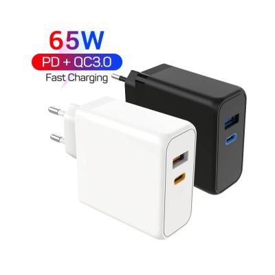 China Smartphones Fast Charging Multifunctional Cell Phone Charger OEM 65W USB-C Power Adapter Tablet Chargers with 2 Port Laptop Adapter for sale