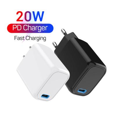 China PD 20W USB C Power Adapter EU USA 20W USB-C AU UK Fast Wall Charger PD 20W Wall Charger Fast Charger For iPhone for sale