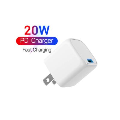 China Fast Charging Type-C Charging 20W Palladium 20W USB-C USB Wall Charger New Portable Wall Charger For iPhone Charger Adapter for sale