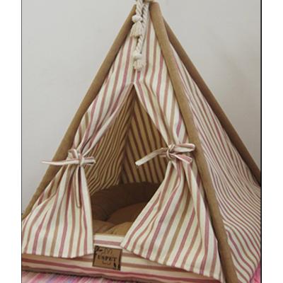 China New Product Waterproof Cheap Removable Cover Viable Striped Wholesale Burlap Pet House Tent With Protection for sale