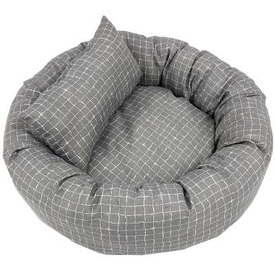 China Customized Durable Removable Pet Cushion Waterproof Pet Cats Bed To Cushion Fluffy Fur Donut Dog Bed for sale