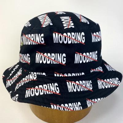 China Wholesale Black Fashion Cloth Bucket Hats Simple Printing High Quality Custom Designer Character Bucket Hat for sale