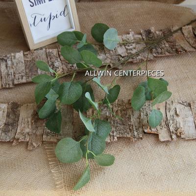 China High Real Silk+plastic Eucalyptus Plant Artificial Green Leaf For Event Floral Arrangements for sale