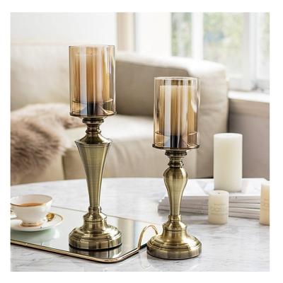 China Table flower centerpiece stand luxuary glass candle holders represent wedding table centerpieces DTZT016 for sale