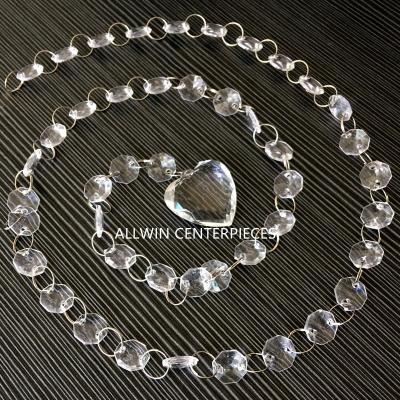 China Acrylic crystal beading chain hanging for wedding event table centerpiece decorations for sale