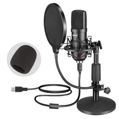 China USB Microphone Studio Microphone Karaoke Condenser Microphone with Microphone Stand for sale