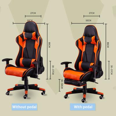 China Comfortable Home Office Gaming Chair Gaming Chair PC Computer Gaming Chair Adjustable (Height) With Footrest for sale