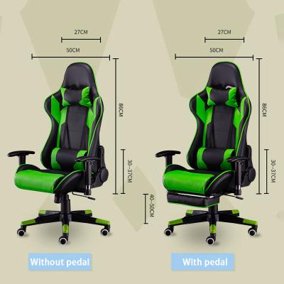 China (Height)Adjustable PC Desk Packing Computer Scorpion Autofull Dropshipping Extended Leather Gamer Led Gaming Chair With Footstool for sale