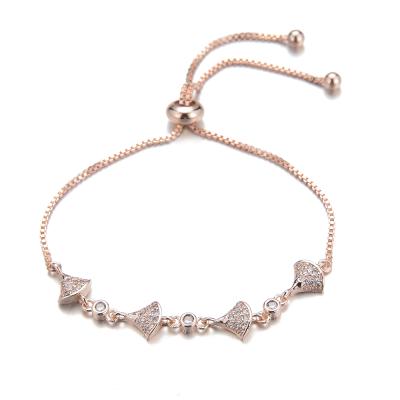 China BOHEMIA Shell Umbrella Shape Rose Gold Silver 24K Gold Plated Slid Rhinestone Bracelets Women Fashion Luxury Accessories From China for sale