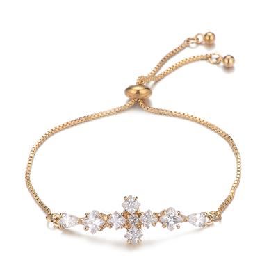 China 2021 Factory Direct Sales of BOHEMIA Gold and Rose Gold Plated Trending Rhinestone Cross Bracelets for Men and Women for sale