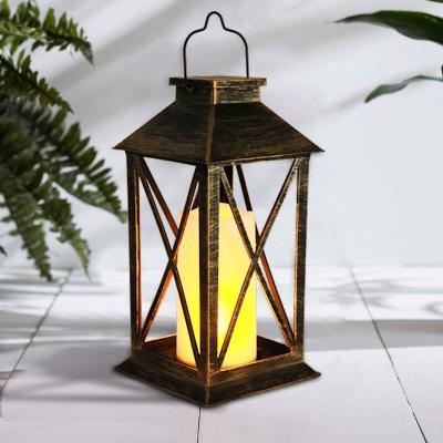 China Battery Operated Battery Operated Decorative Lantern With Flameless LED Candle Light Indoor Plastic LED Lantern for sale