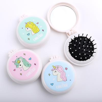 China Headwear hair comb hair accessories about cute flower and circle wear a practical makeup mirror included comb for sale