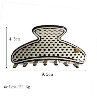 China High-end acetic acid women's hair claw clip personality two color plaid creative hairpin Headwear Korean version for sale