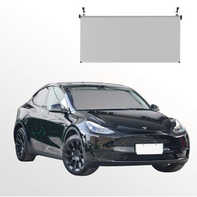 China Sun Protection Customized Logo Car Interior Accessories Wholesale Car Sunroof Retractable Sunshade For Tesla Model 3/y 2021 2022 2023 for sale