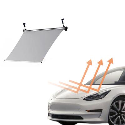 China Sun Protection Customized Car Window Front Automatic Retractable Windshield Sunshade for sale