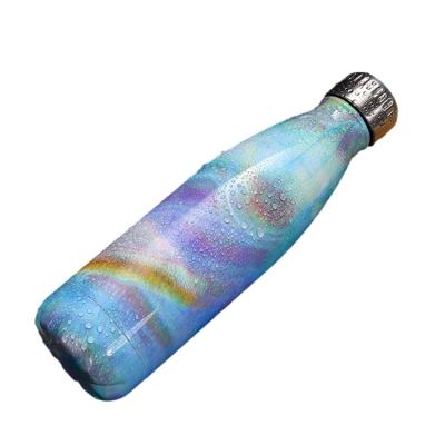 China PORTABLE Sports Bottle Double Trend Marble Wall Flask Stainless Steel Sports Thermos Drinking Cup for sale