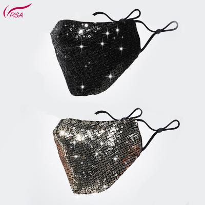 China Bling Accessory Sequin Party Wholesale Face Maskss Rhinestone Reusable Face Maskss for sale