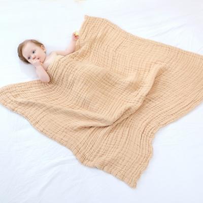 China 6 Layers Gauze Fabric Baby Cotton Anti-Static Custom 100% Organic Muslin Wraps Soft Bath Towel Cover Blankets for sale