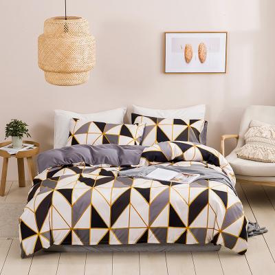 China Portable Plaid Sheet Duvet Cover Comforter Sets Bedding Sheet Maker Duvet Cover Bedding Set for sale