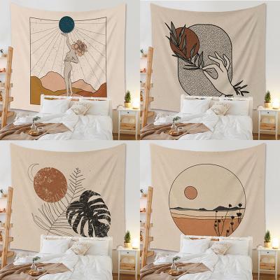 China Home Decor Occult Tapestry Blanket, Custom Print Indian Mandala Hanging Tapestry Cotton Witch Needles Wall Moon for sale