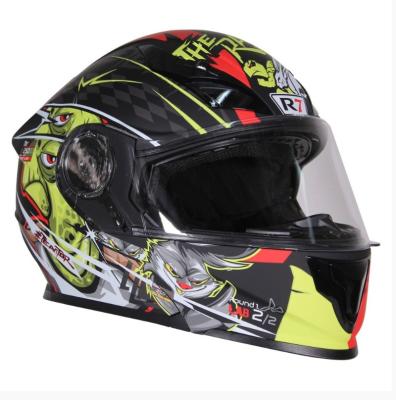 China Road Motocycle Helmet EEC Approved Motocross Safety Motorcycle Helmets Full Face Double Visor Helmets for sale