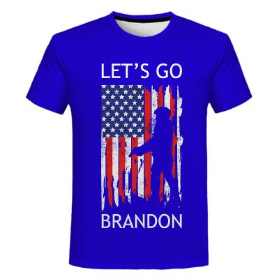 China new Anti-wrinkle fashion men/women let us go Brandon 3D print casual T-shirt for sale