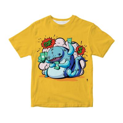 China Zhc Children's Fashion News 3D Logo Print Daily Anti-Shrink Tee Girls Boy's Casual T-shirt for sale