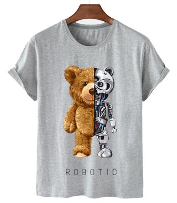 China New Fashion Casual 3D Bear Print Casual T Shirt Men / Women Cute T Shirt for sale