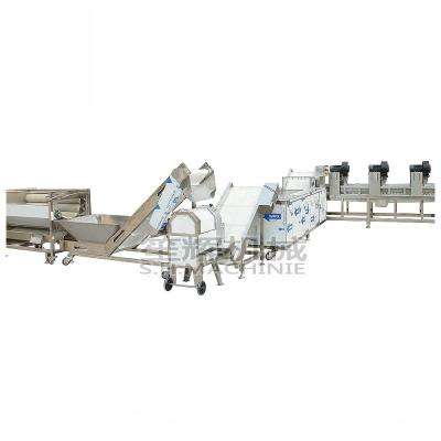 China Restaurant Commercial Vegetable Cutting Washing Air Drying Processing Line Machine Fruit Processing Equipment for sale