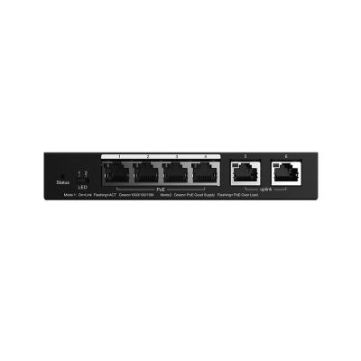 China 54W 12 Gbps Smart Managed Poe Switch ZC-S2006P 6 Port Gigabit Switch for sale