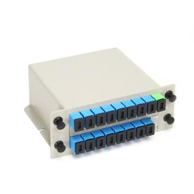 China Rack Mount Fiber Optic Splitter ABS Box Cassette Type 1x16 PLC Fiber Splitter for sale