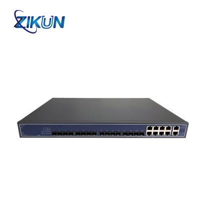 China 8 PON PORTS GPON EPON OLT Fiber Network Max Distance 20KM FTTH Solution for sale