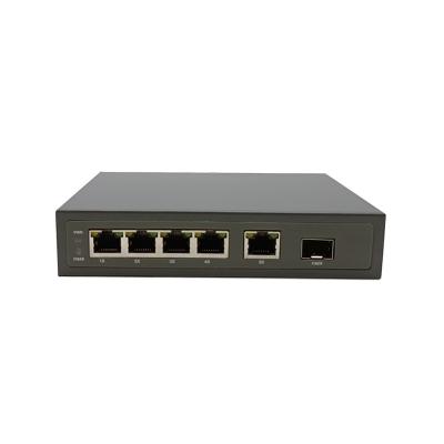 Chine Commutateur PoE ZC-2006P 4 ports POE 1 GE SFP + 5 * GE RJ45 Capacité de commutation 12G DC ou AC à vendre