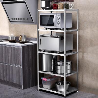 China Sustainable Multi-Layer Floor Storage Shelf Oven Storage Rack Microwave Oven Tiered Rack for sale