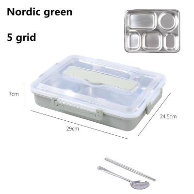 China Food Low Price 1-3L Pp Portable Eco Friendly Stainless Steel Lunch Bento Box Kids for sale