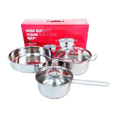 China Sustainable Wholesale Cheap Stainless Steel Kitchenware , Cooking Set for sale