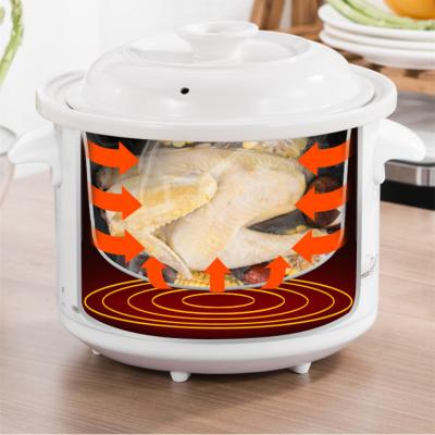 China Professional supplier pp Household Aluminum White Electric Ceramic Multi Cooker Stew Pot for sale